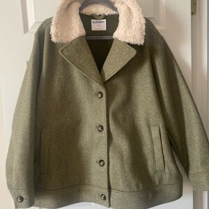 Old Navy Women's Green Teddy Jacket